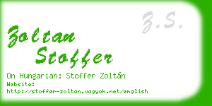 zoltan stoffer business card
